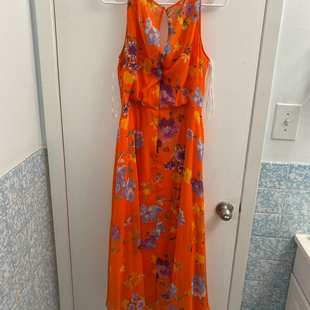 Calvin Klein Orange Floral Dress